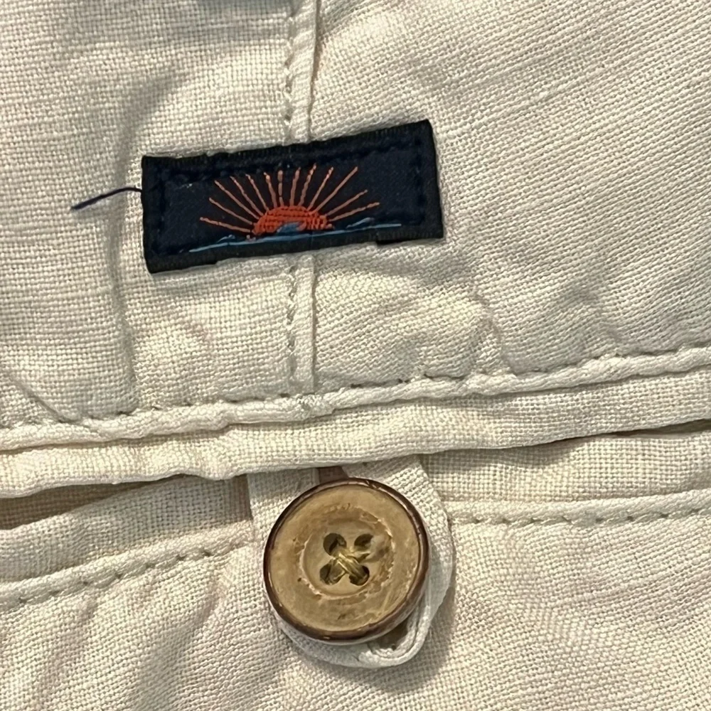 Faherty Malibu Shorts Linen Cotton Chinos Stone Lightweight Golf Pockets Mens 40